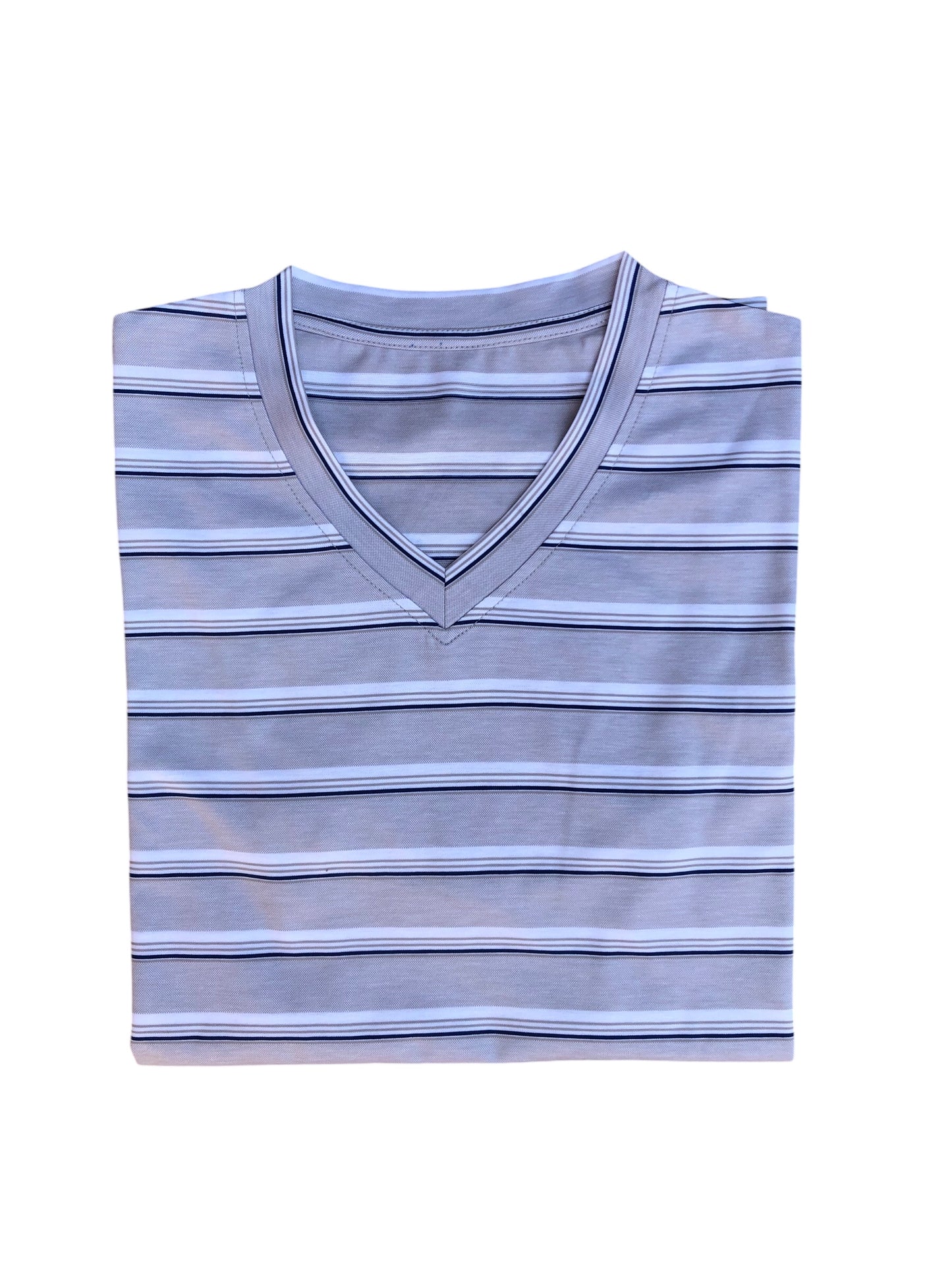 V Neck Striped T-Shirt