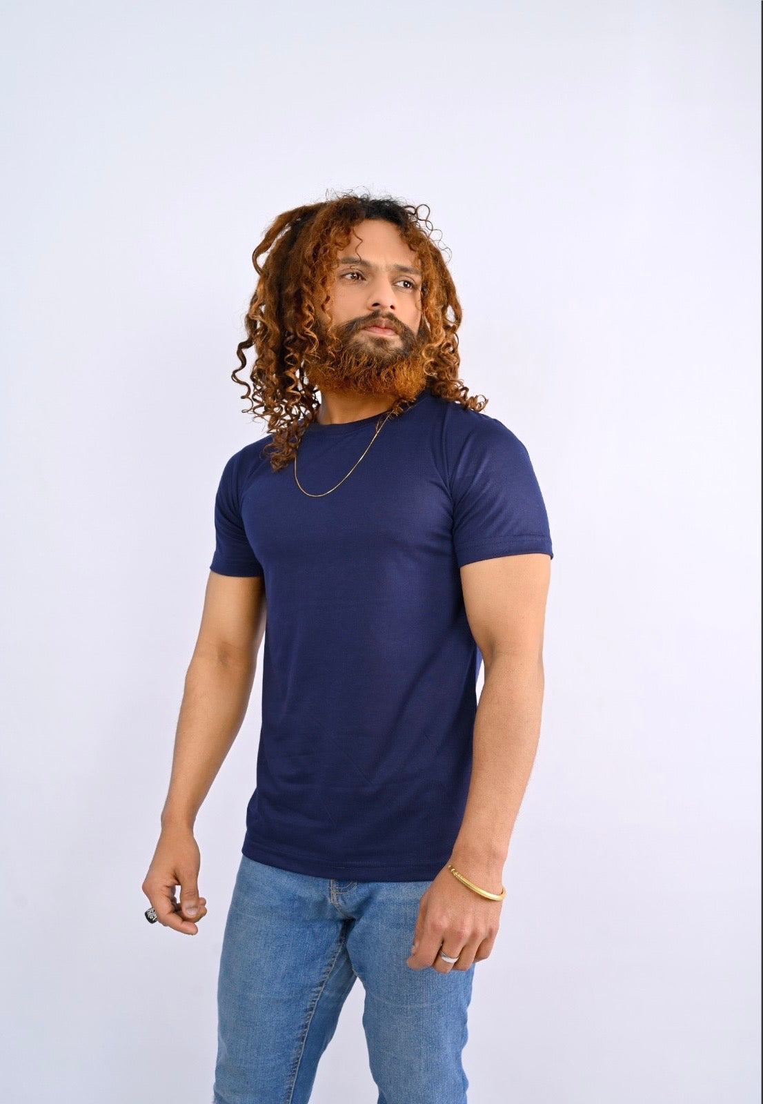 Navy Blue Crew Neck