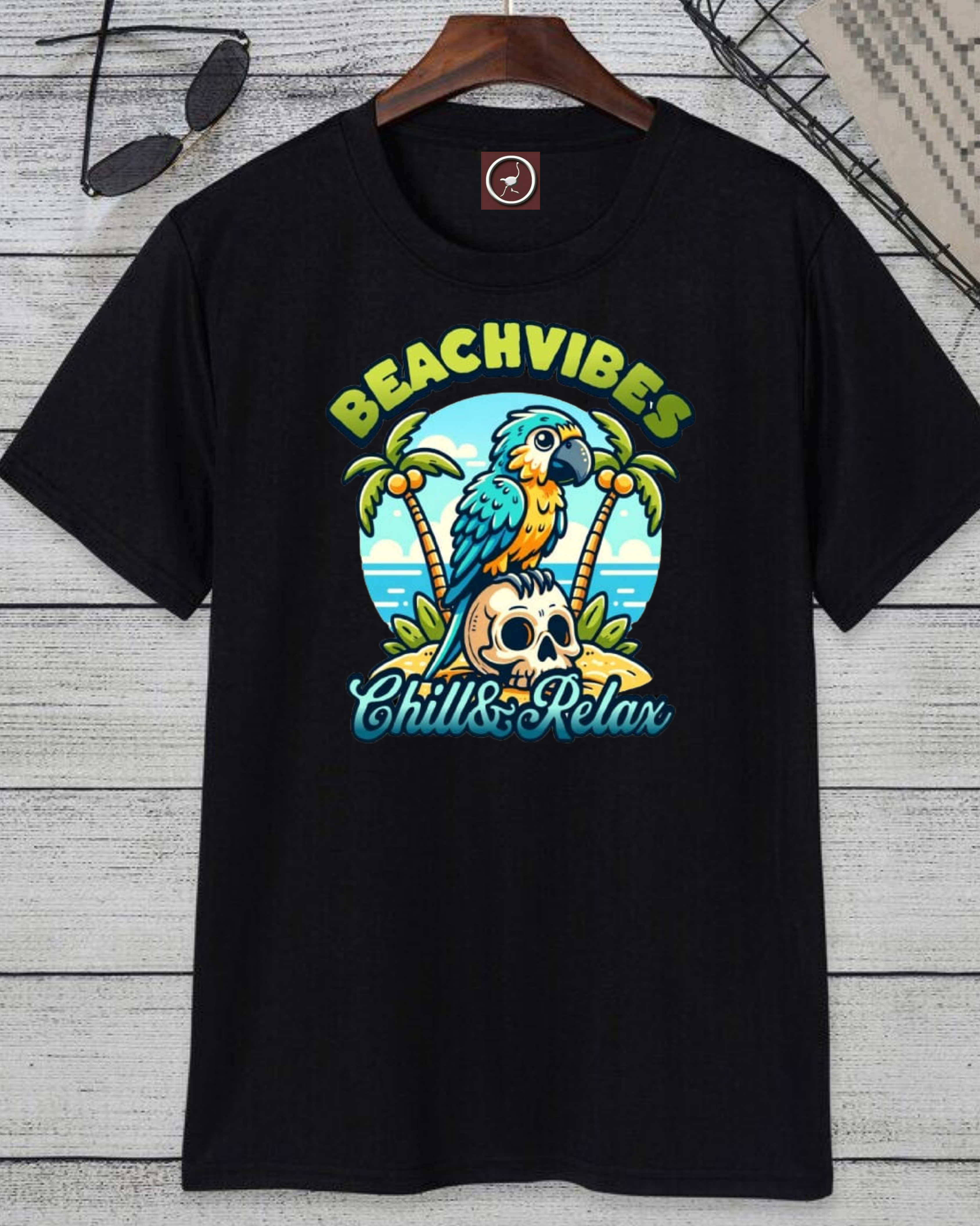 Beach Vibes on Sea Green T-Shirt