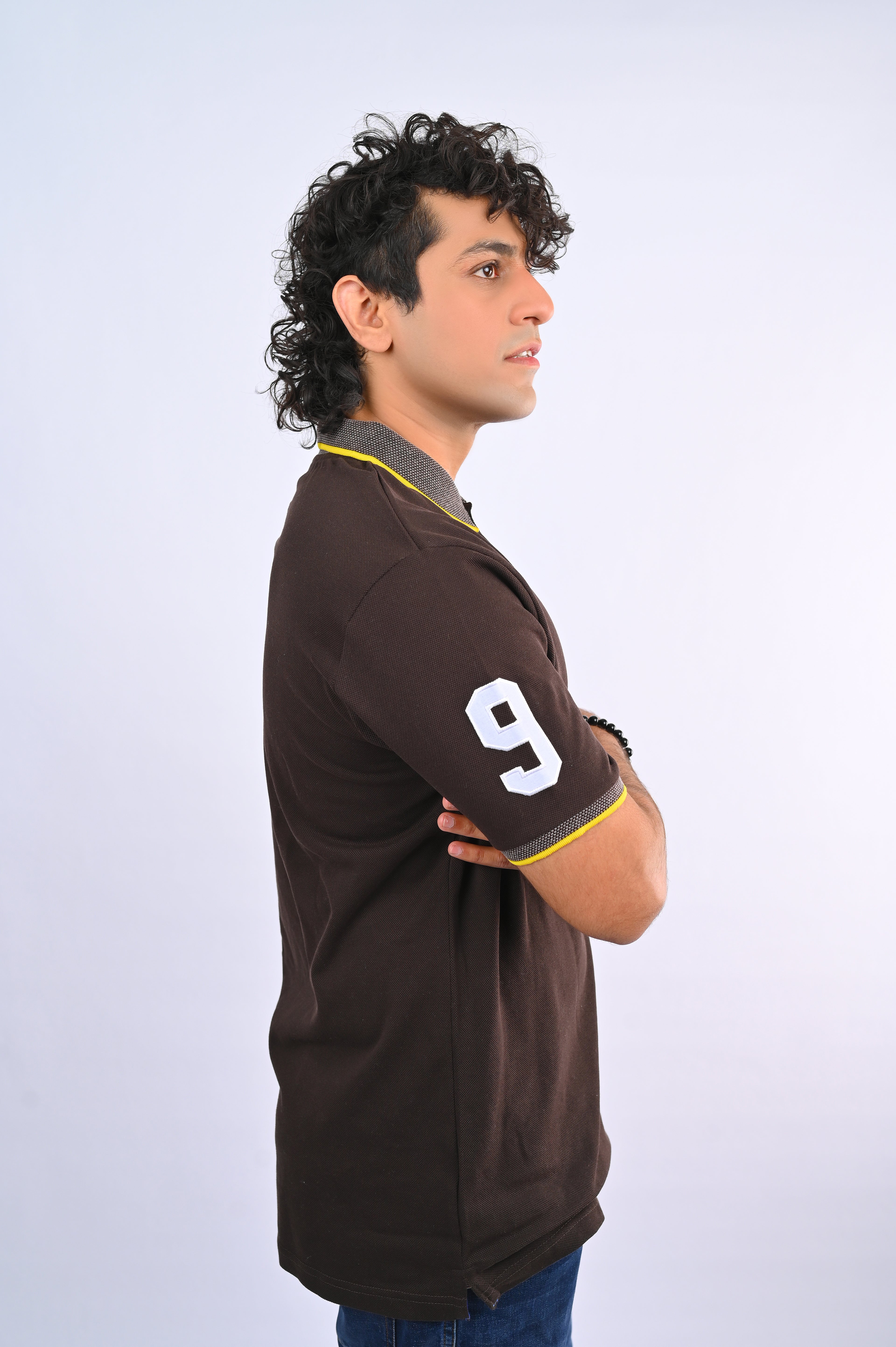 Dark Brown Ostrich Polo