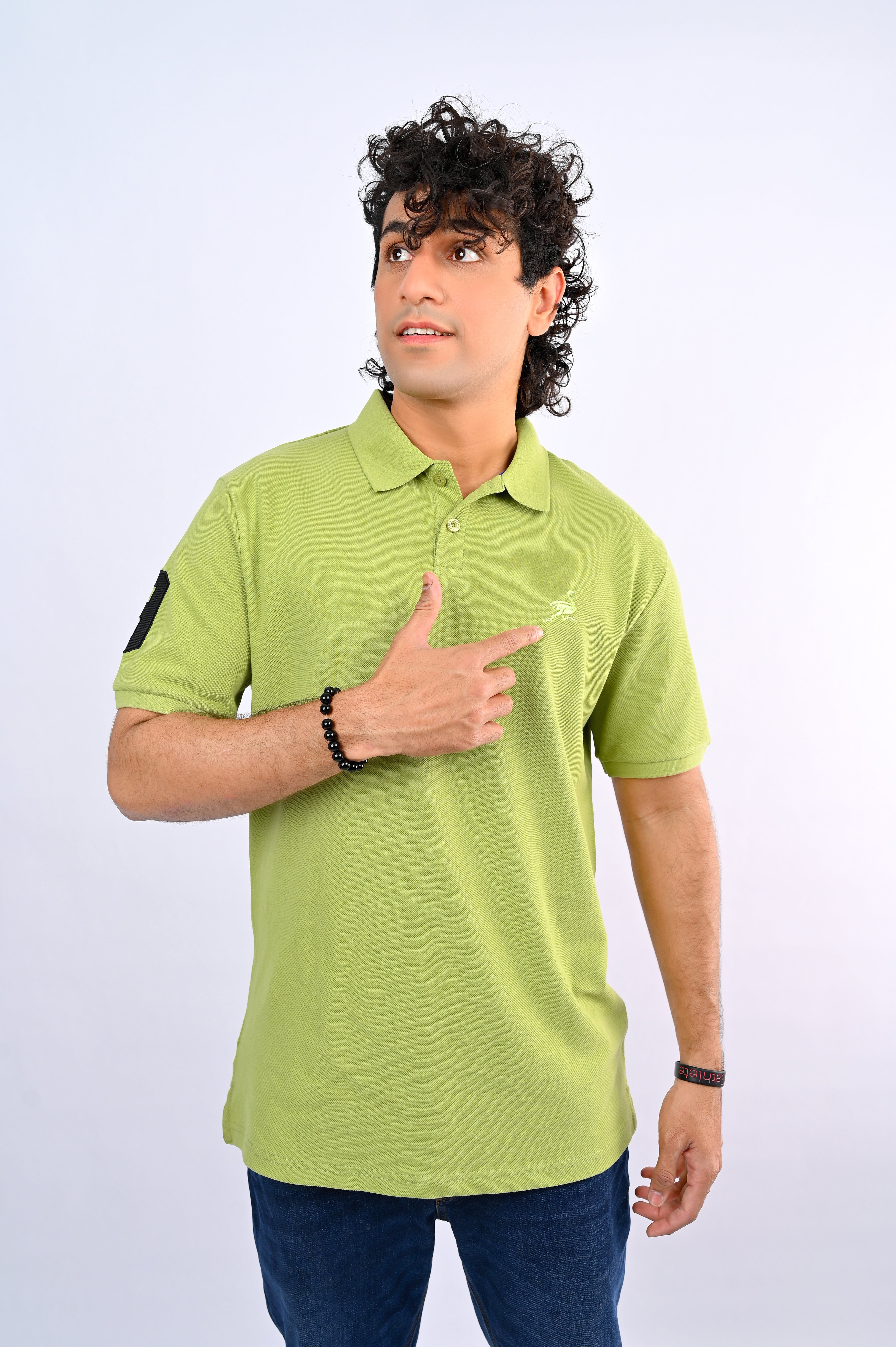 Lime Ostrich Polo