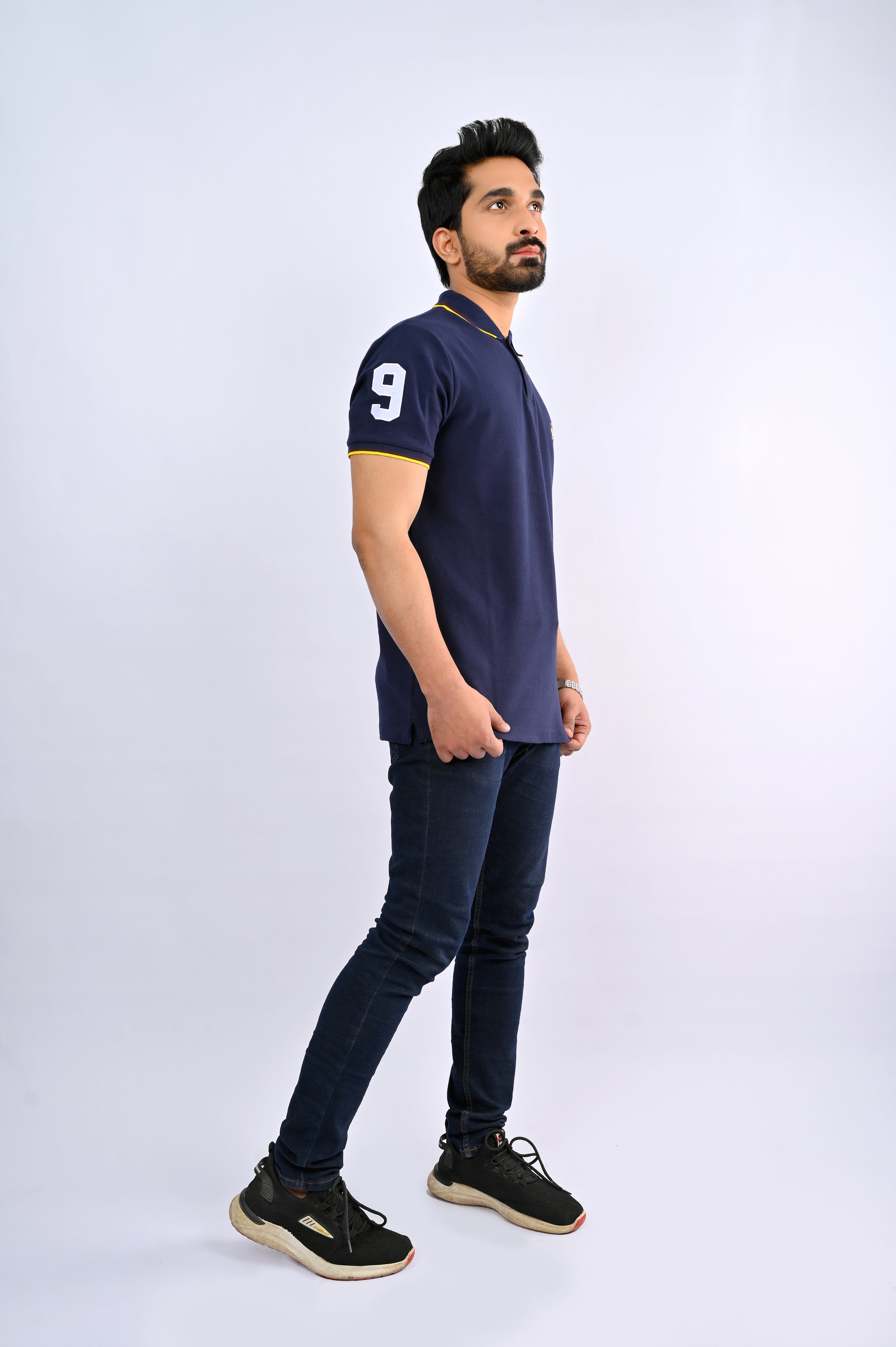 Navy Blue Ostrich Polo