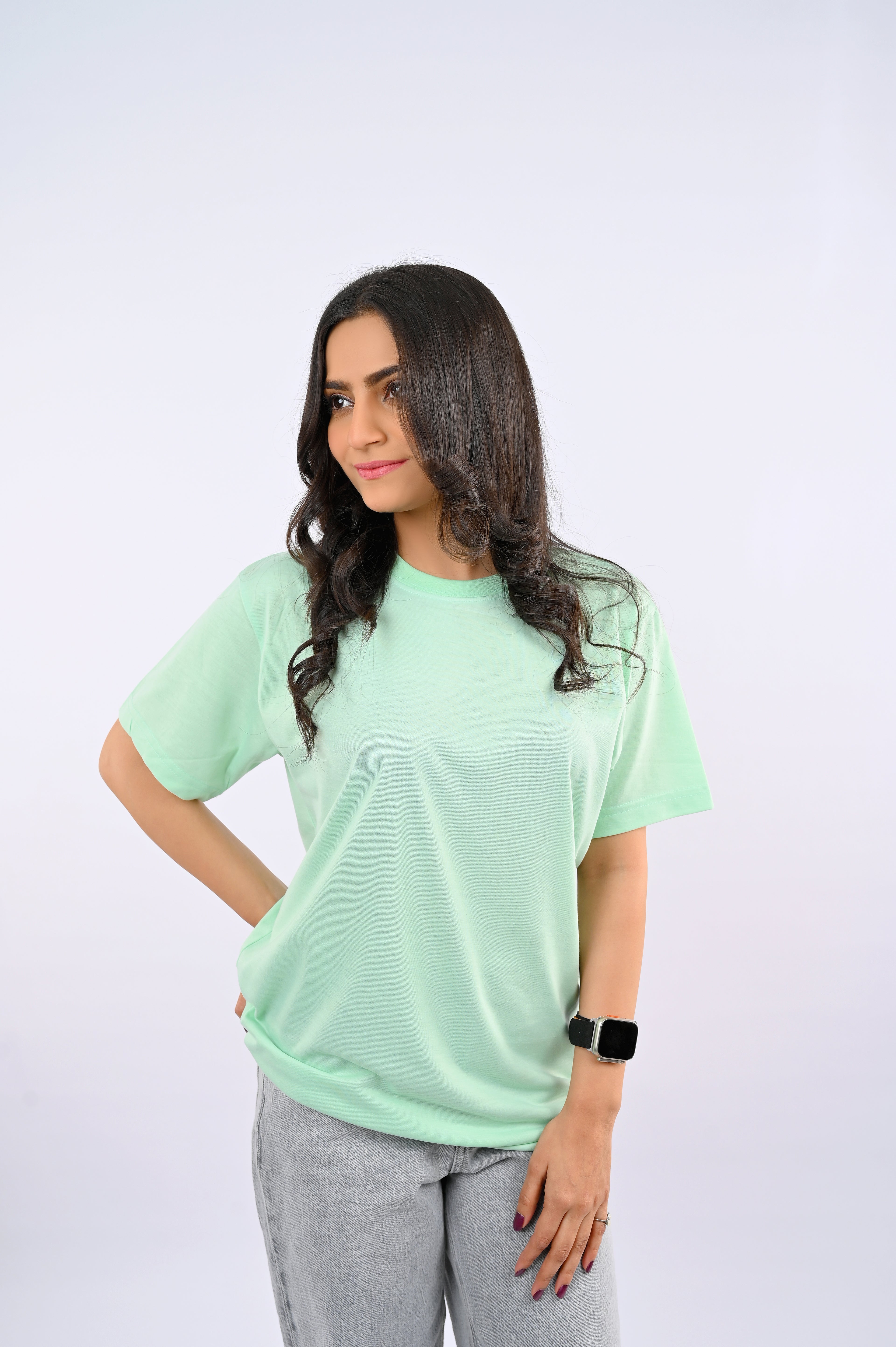 Sea Green Round Neck