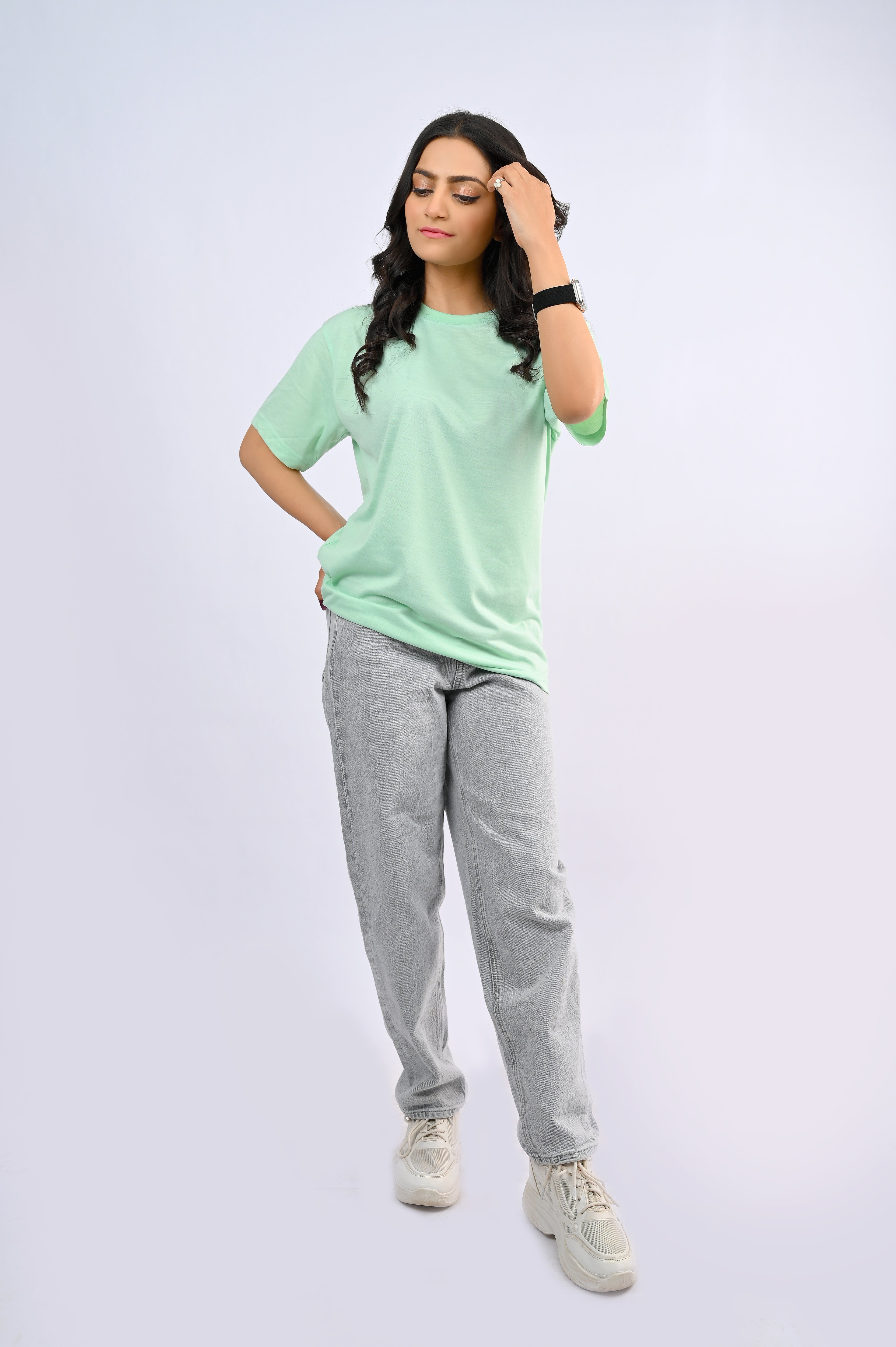 Sea Green Round Neck