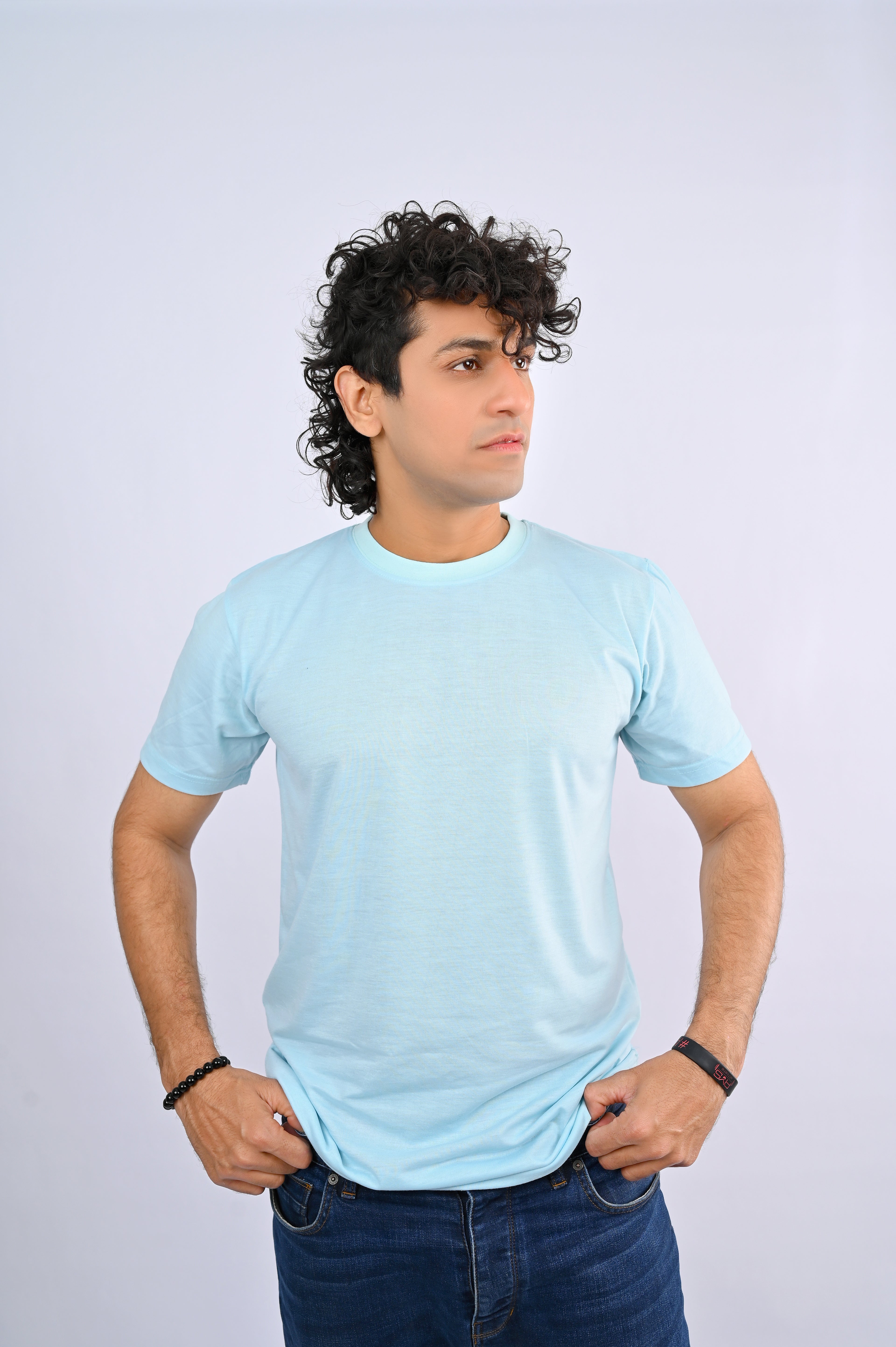 Sky Blue Round Neck