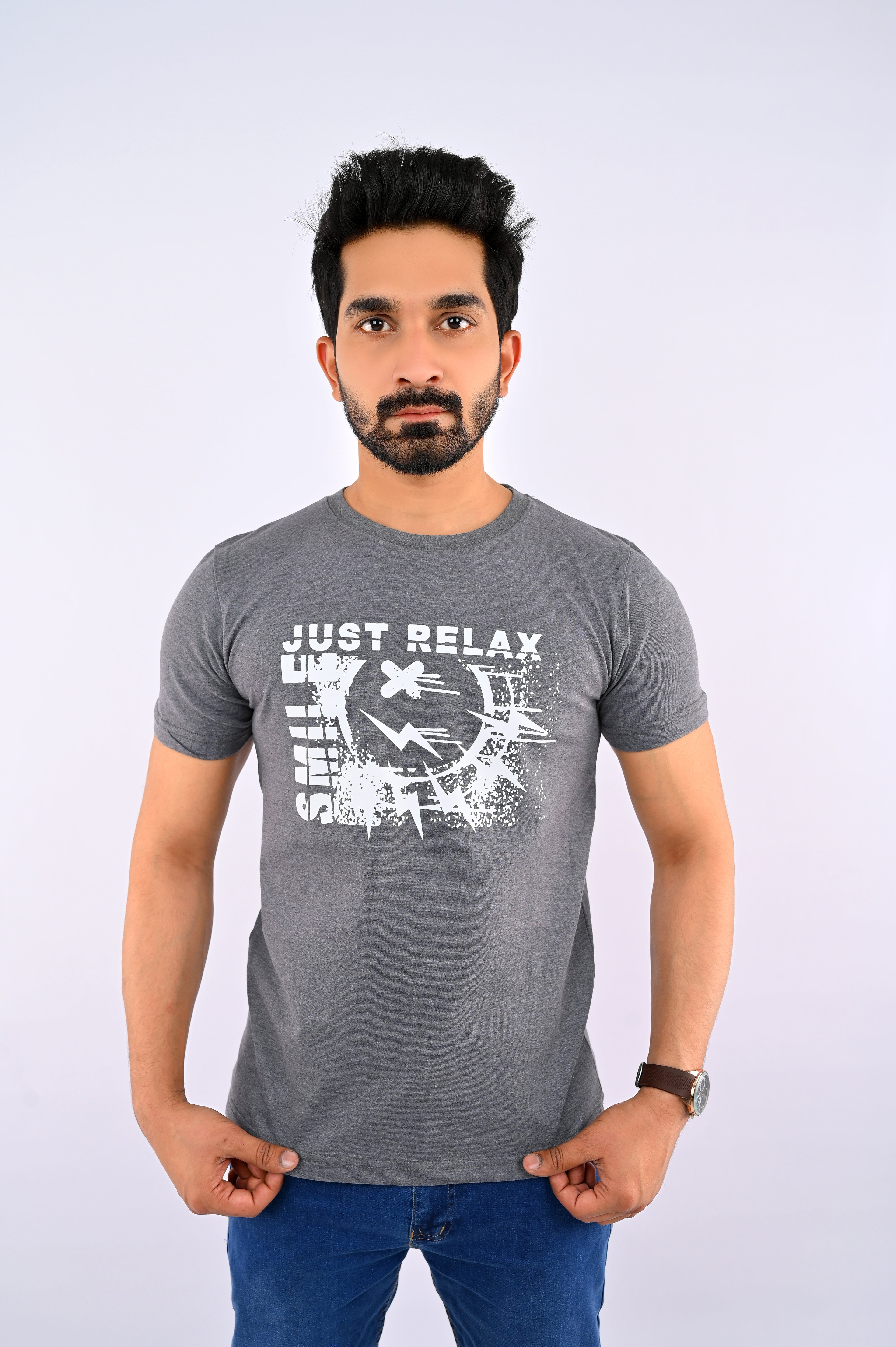 Grey Printed T-Shirt