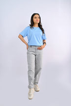 Sky Blue Round Neck
