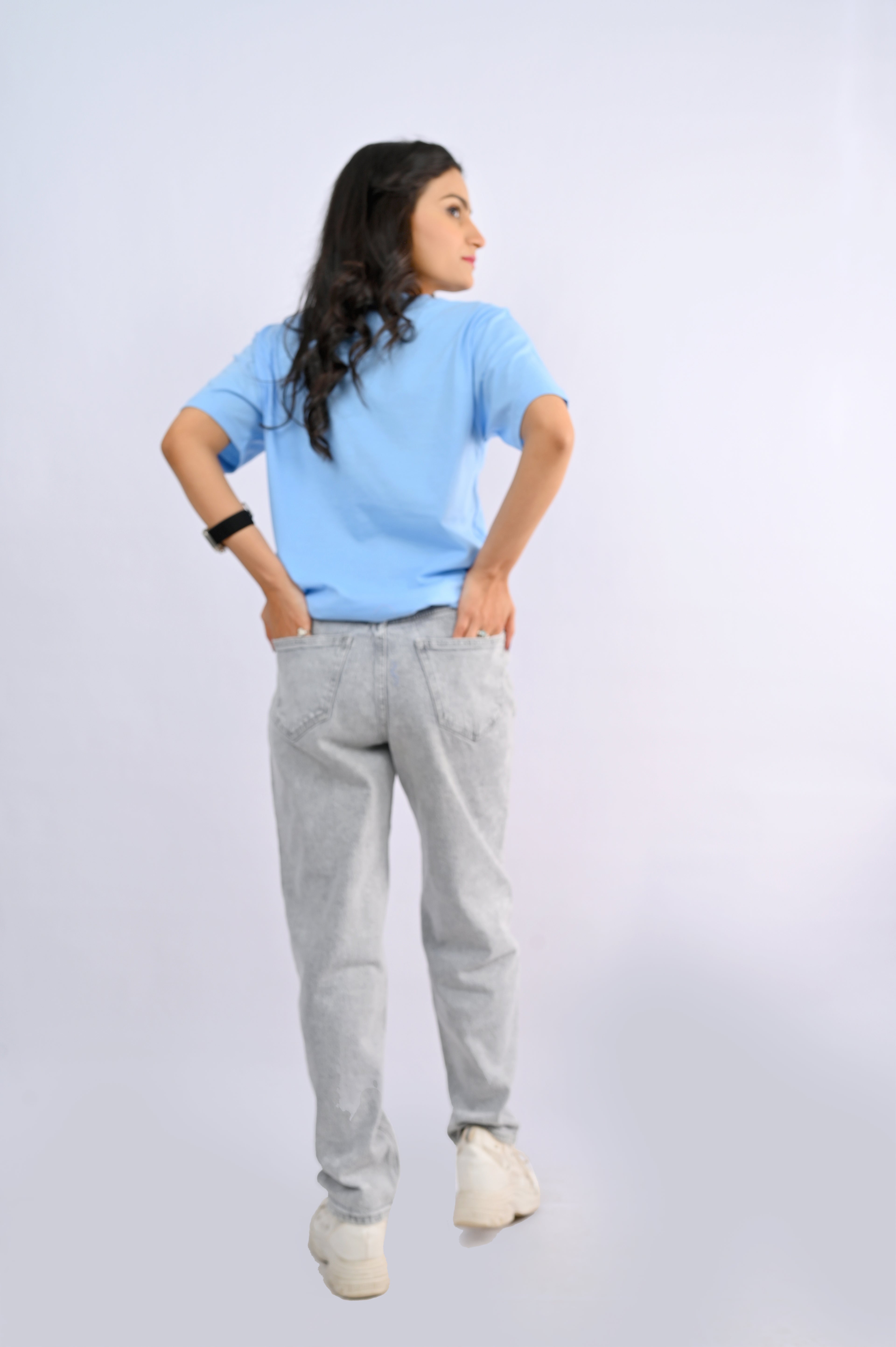 Sky Blue Round Neck