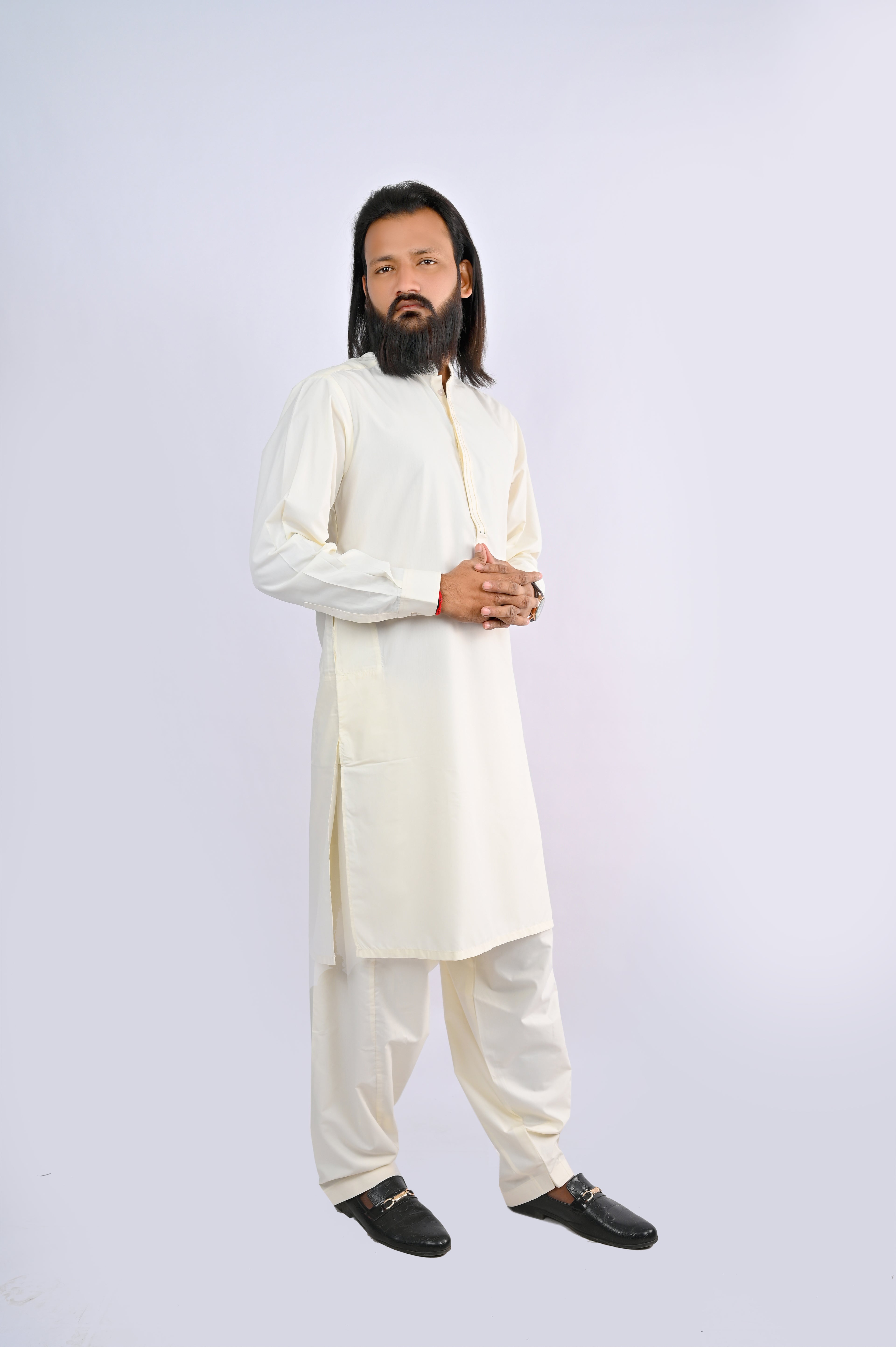 Cream Shalwar Kameez