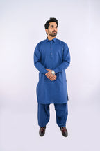 Teal Blue Shalwar Kameez