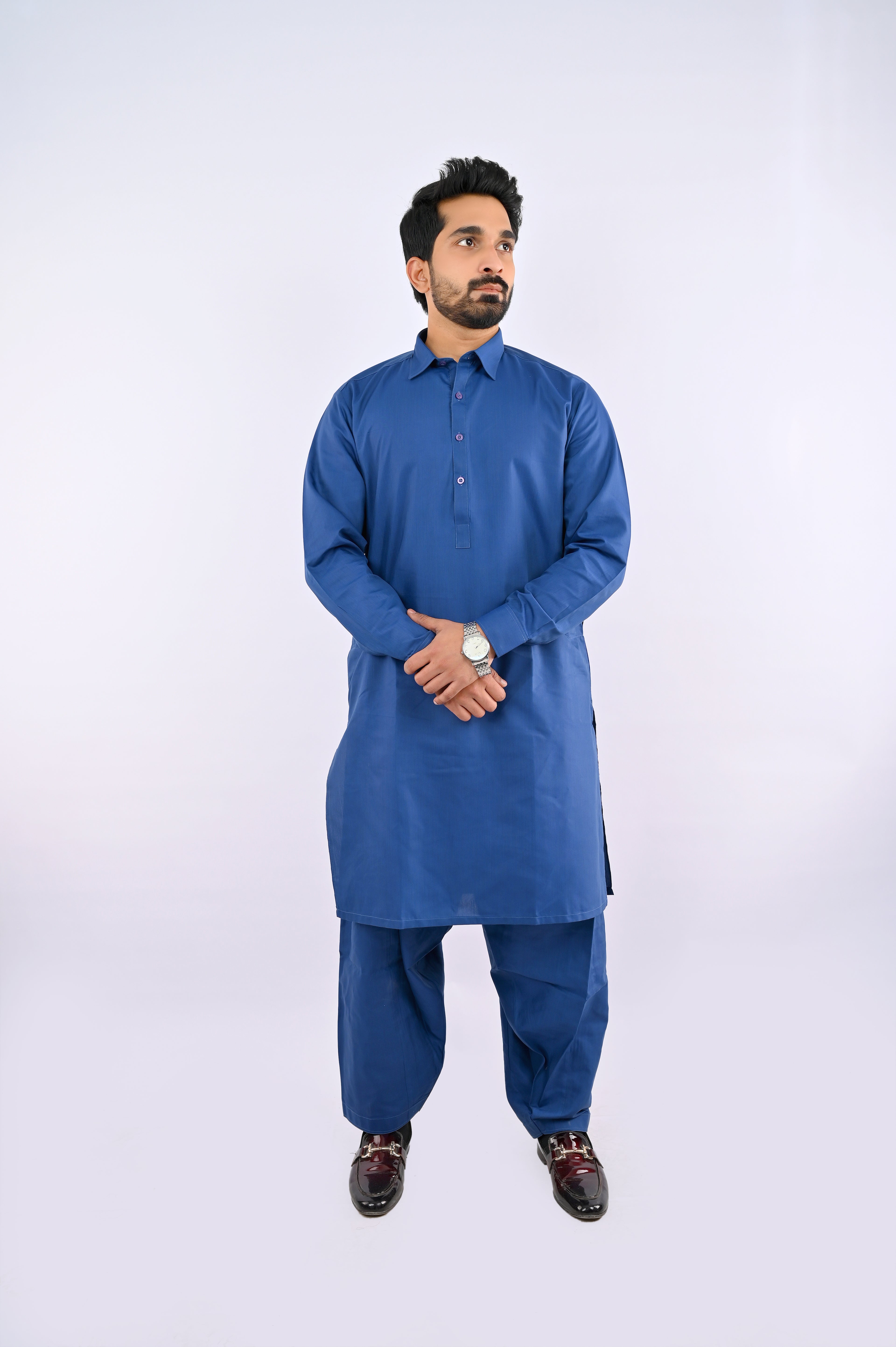 Teal Blue Shalwar Kameez