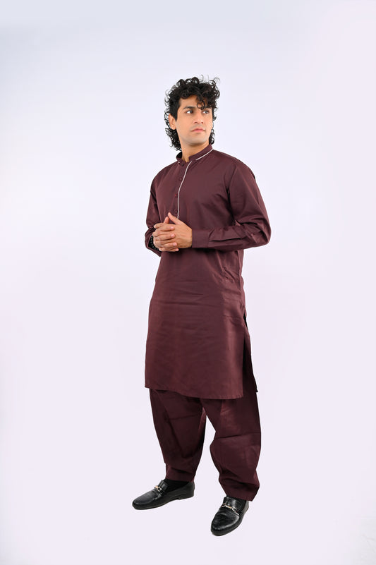 Brown Shalwar Kameez