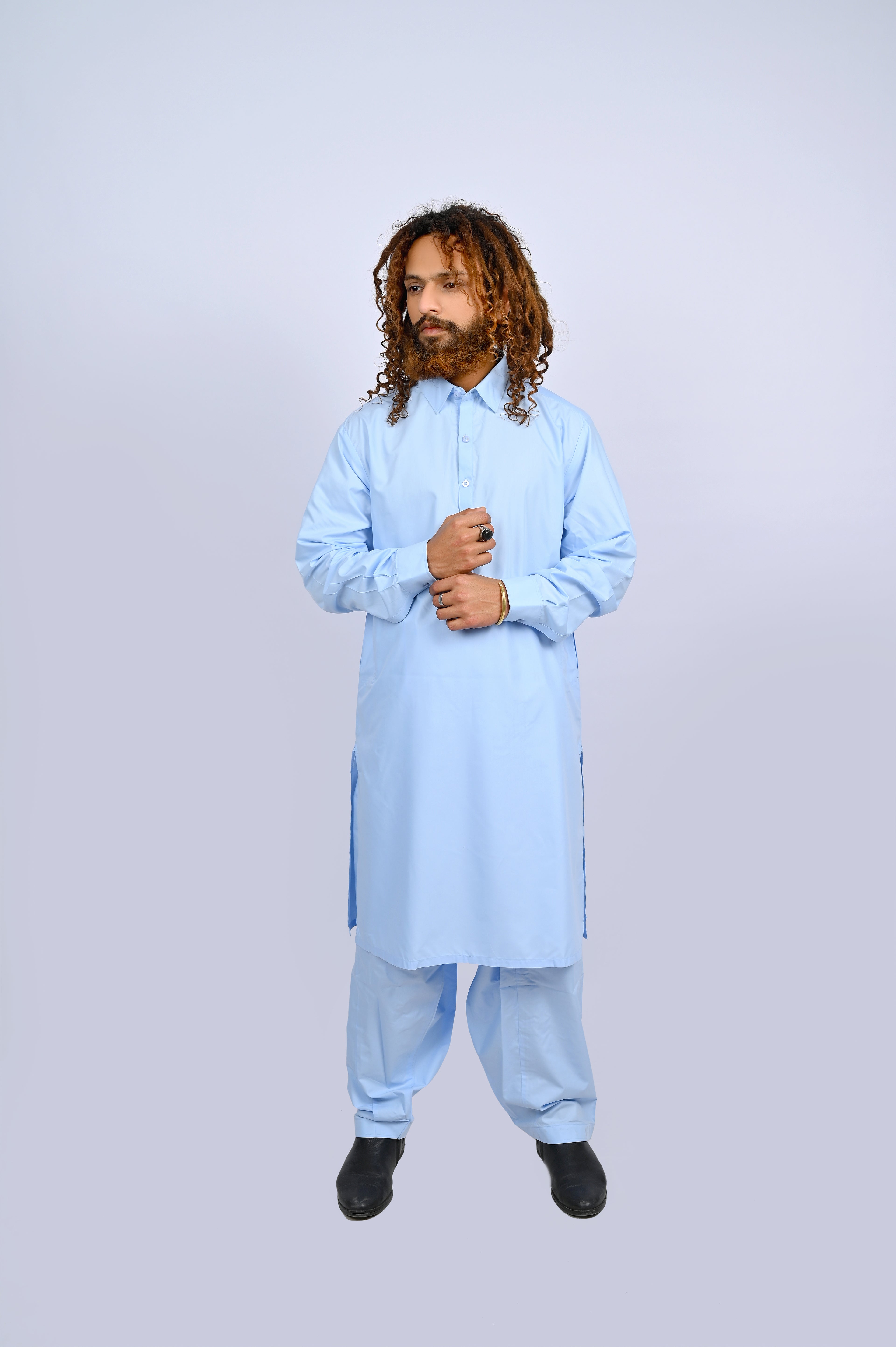 Sky Blue Shalwar Kameez