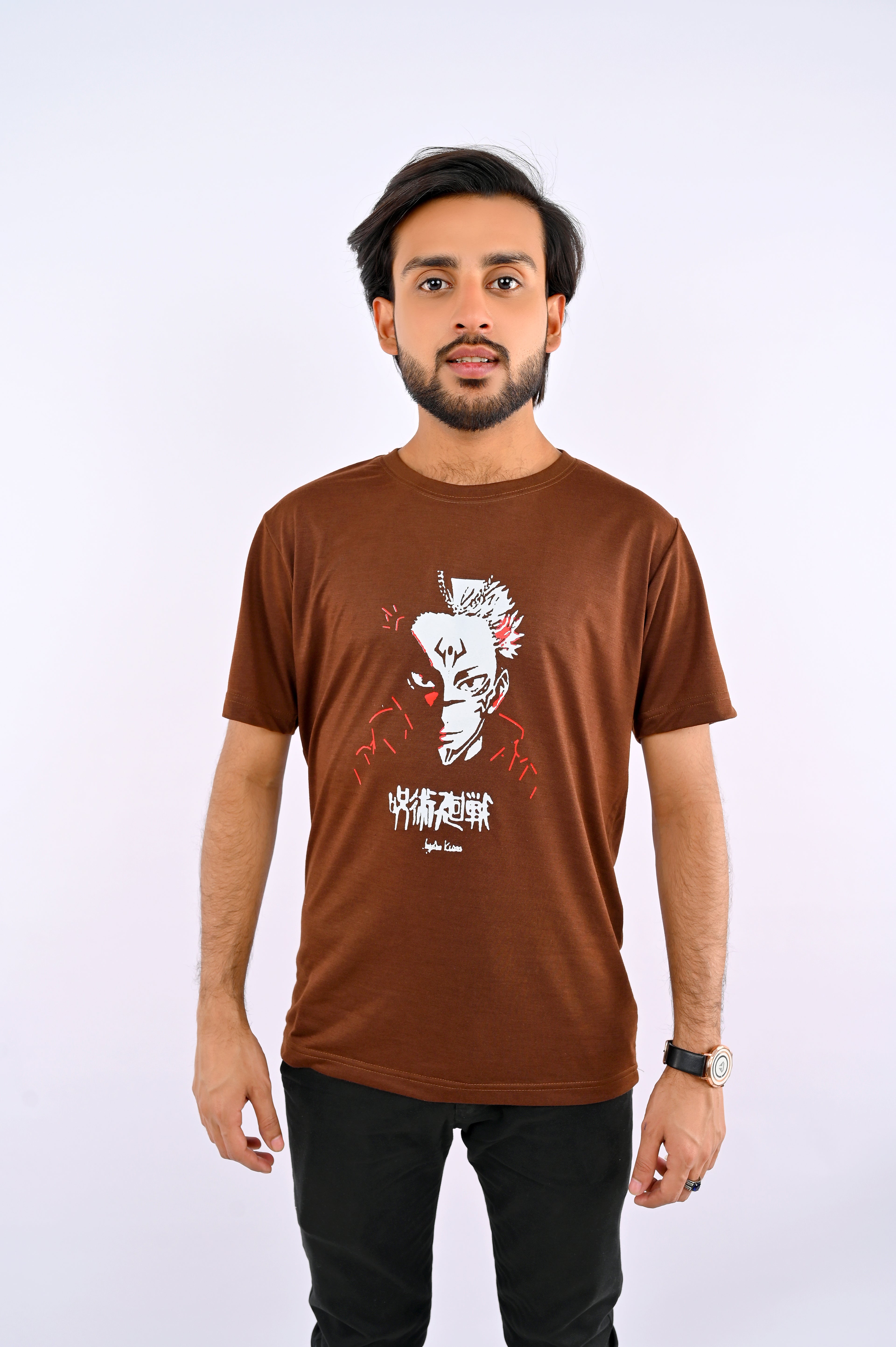 Brown Printed T-Shirt
