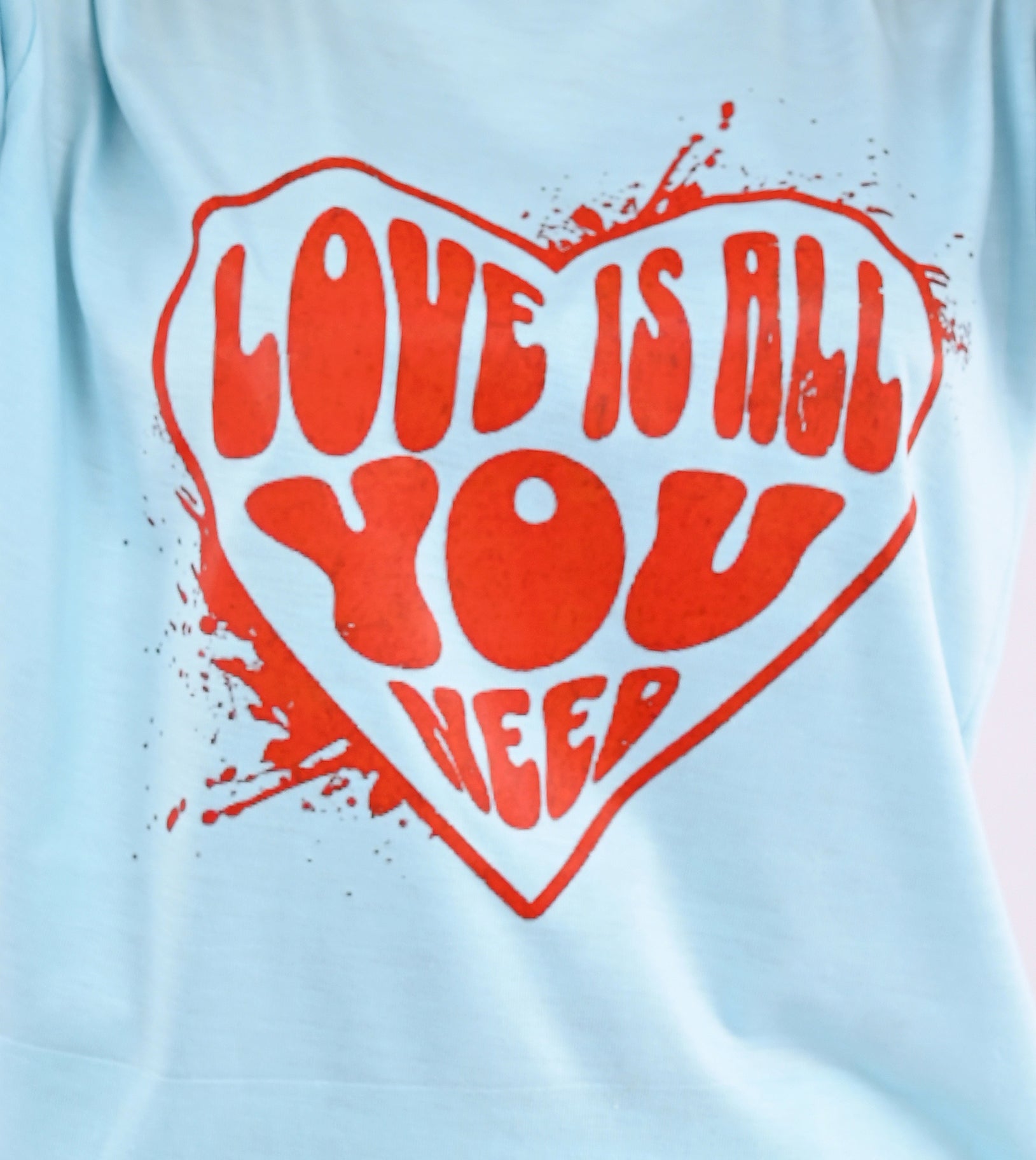 Sky Blue Printed T-Shirt