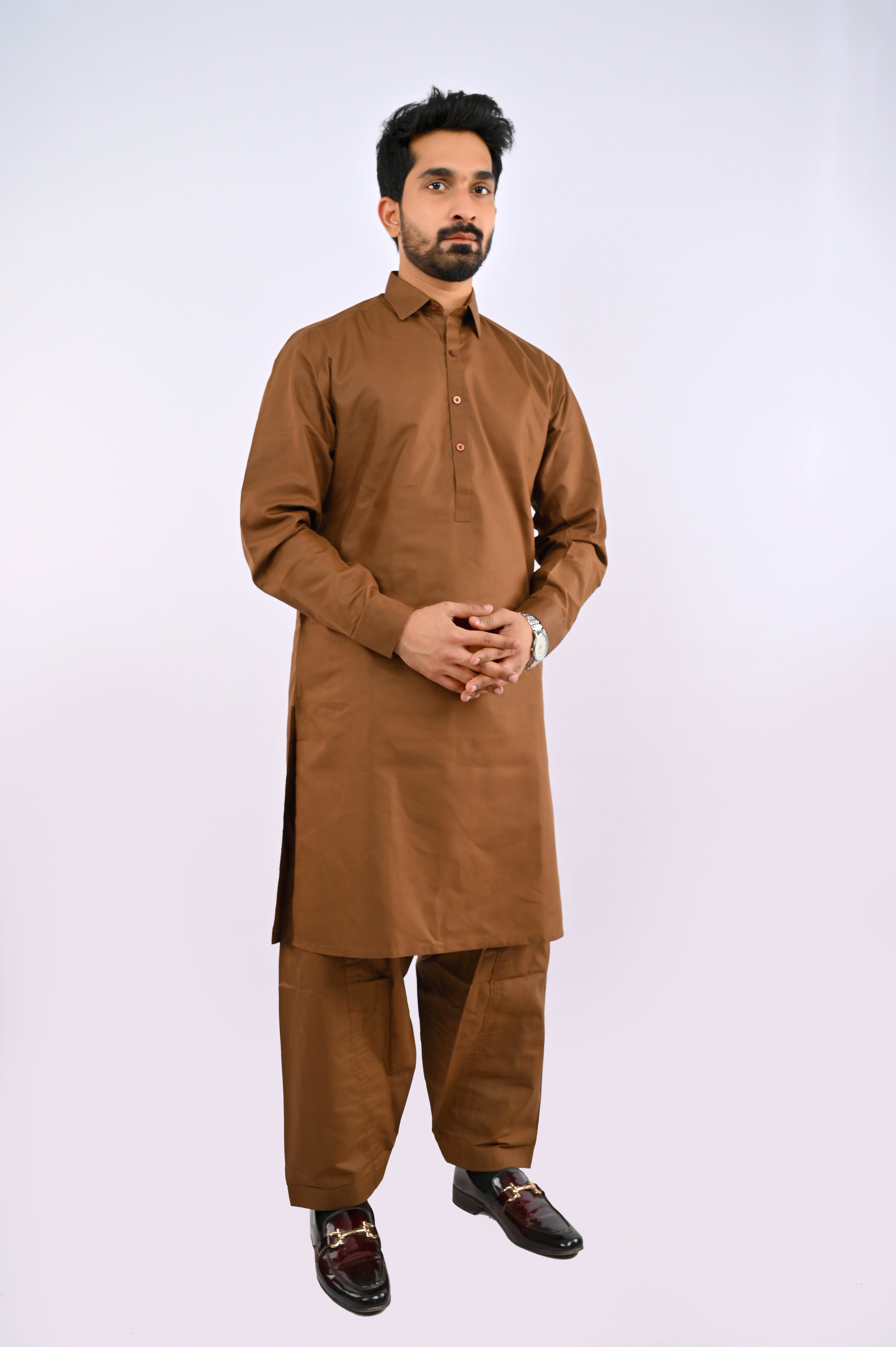 Dark Brown Shalwar Kameez