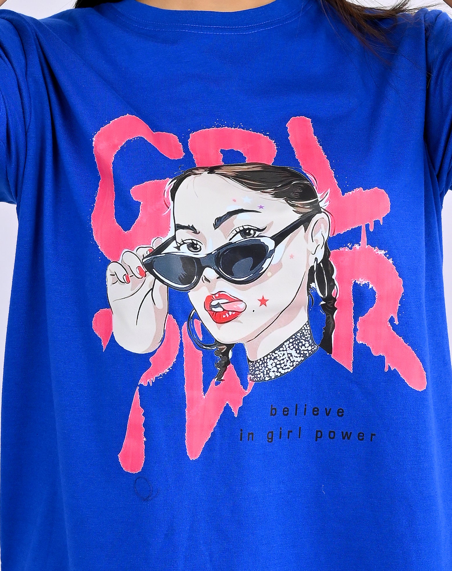 Royal Blue Printed T-Shirt