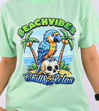 Sea Green Printed T-Shirt
