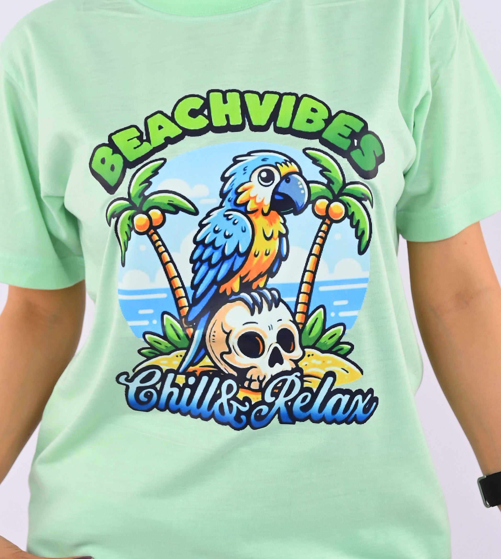 Sea Green Printed T-Shirt