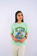 Sea Green Printed T-Shirt