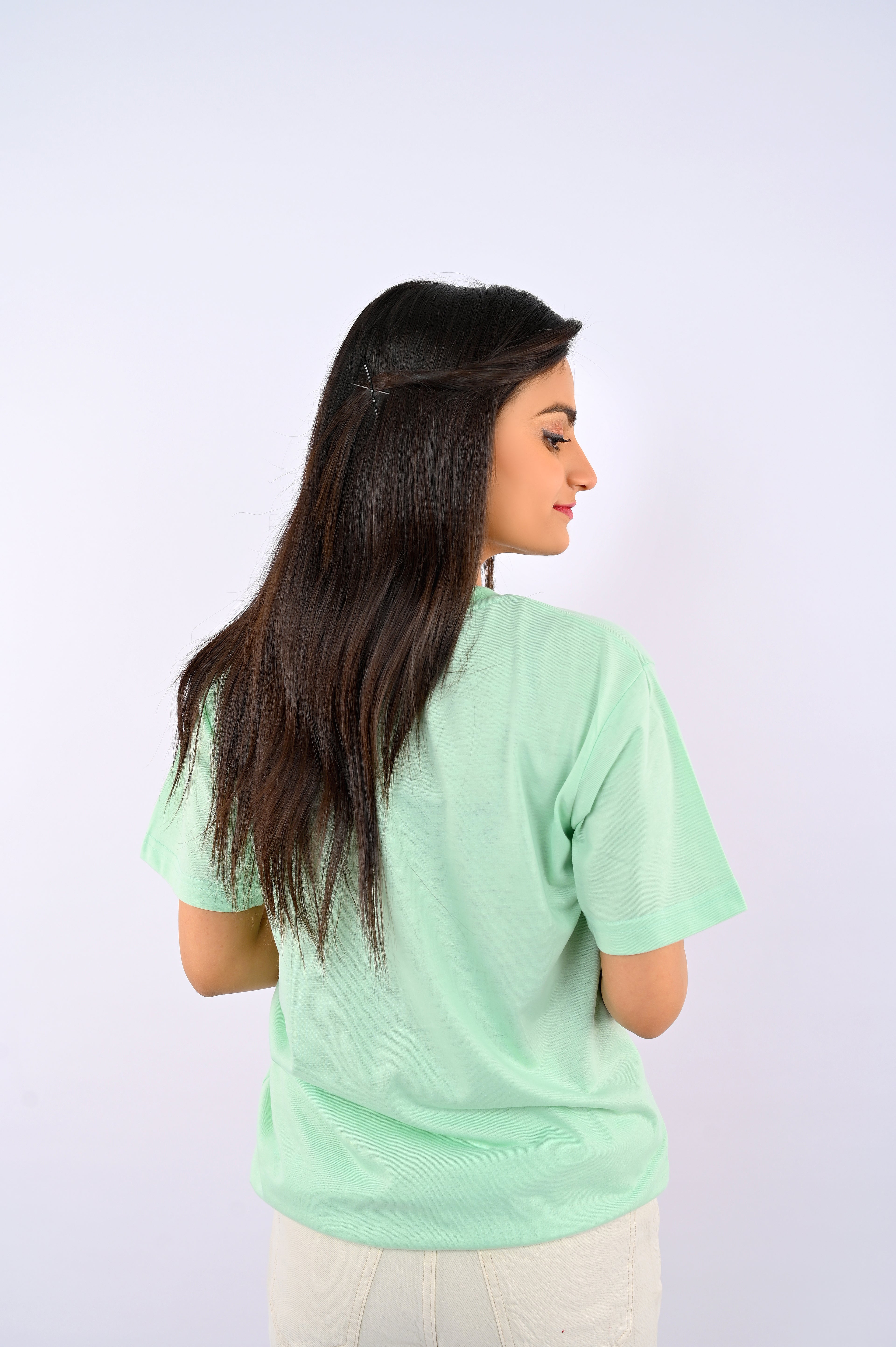Sea Green Printed T-Shirt