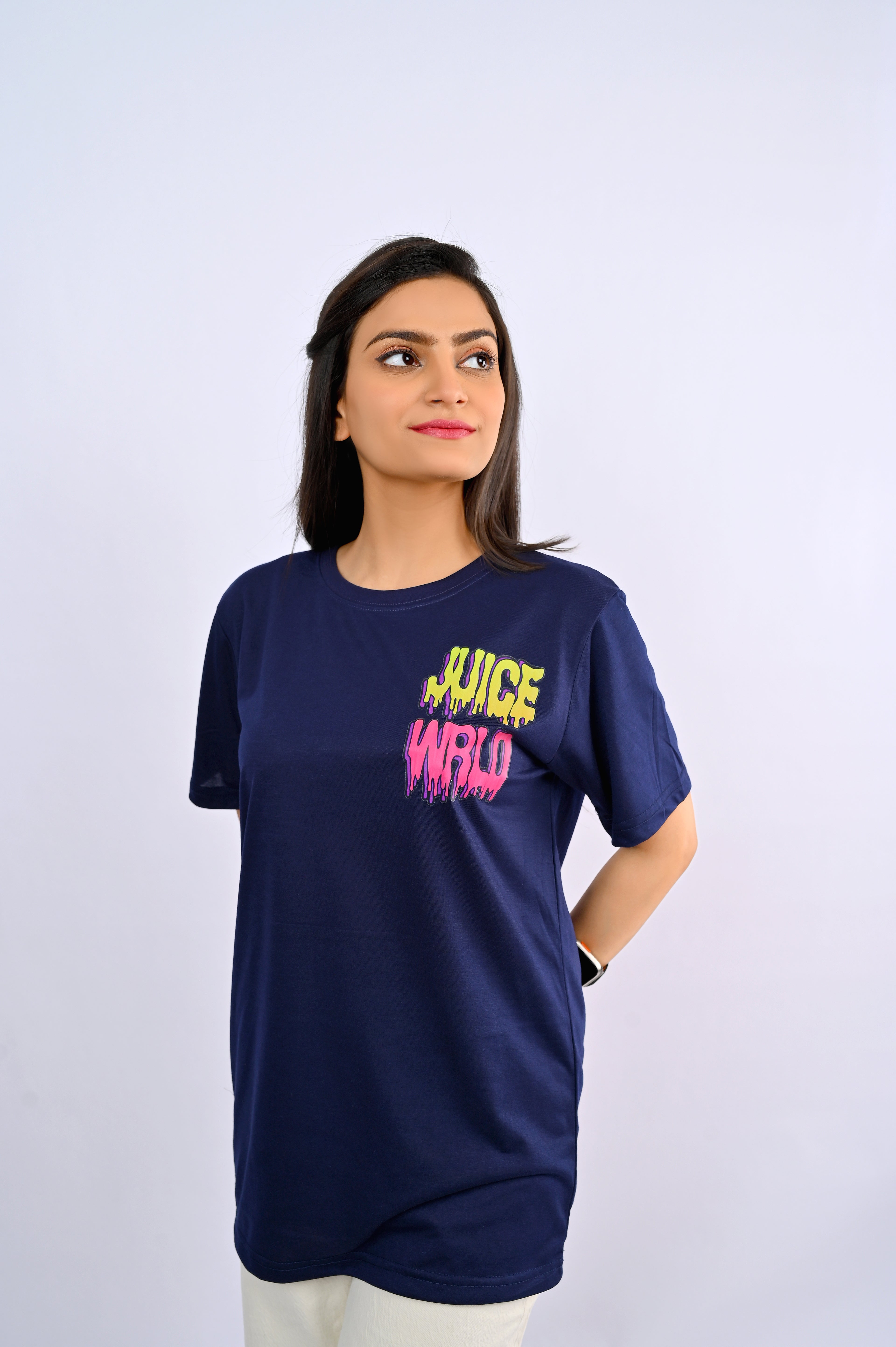 Navy Blue Printed T-Shirt