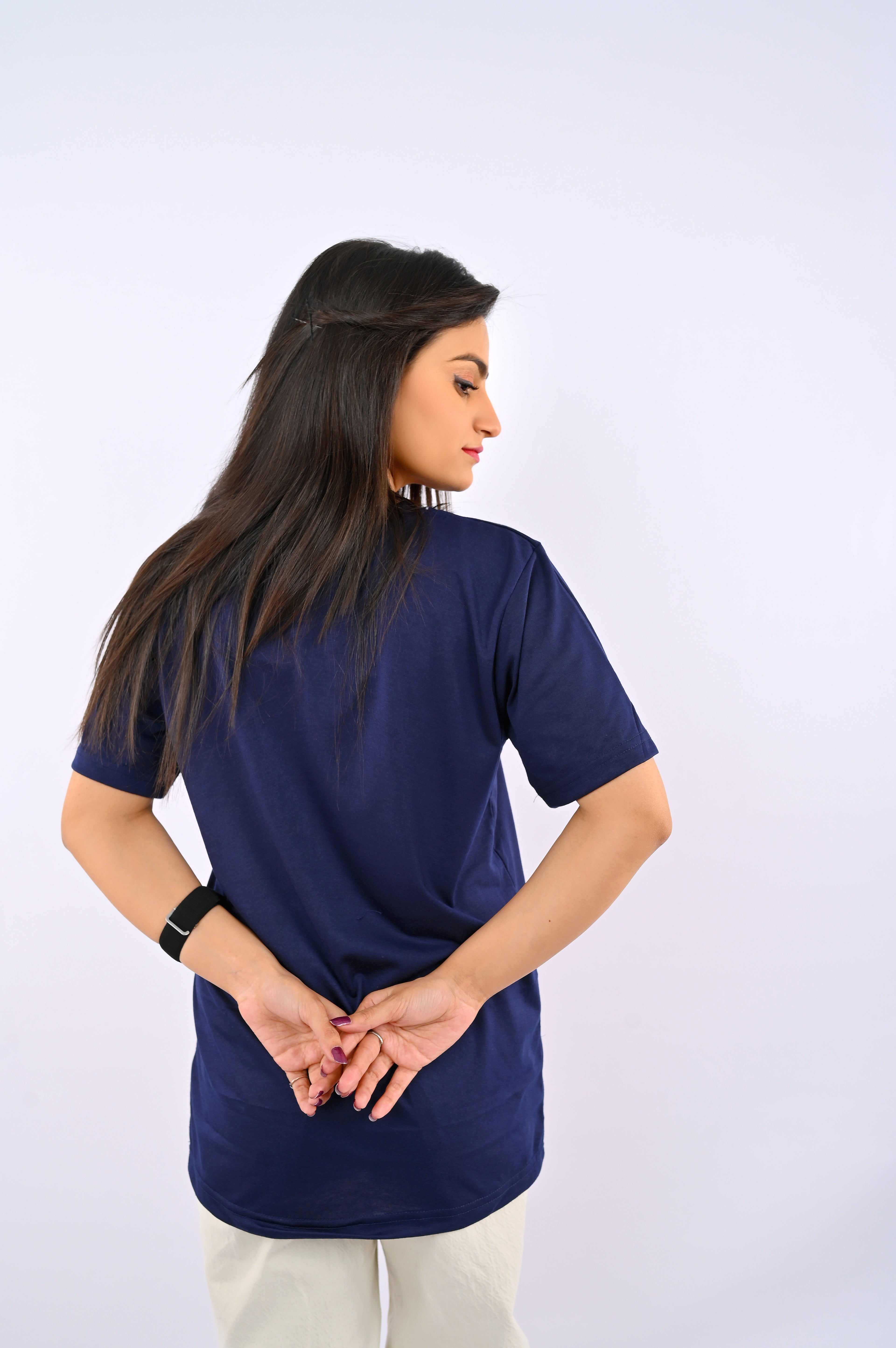 Navy Blue Printed T-Shirt