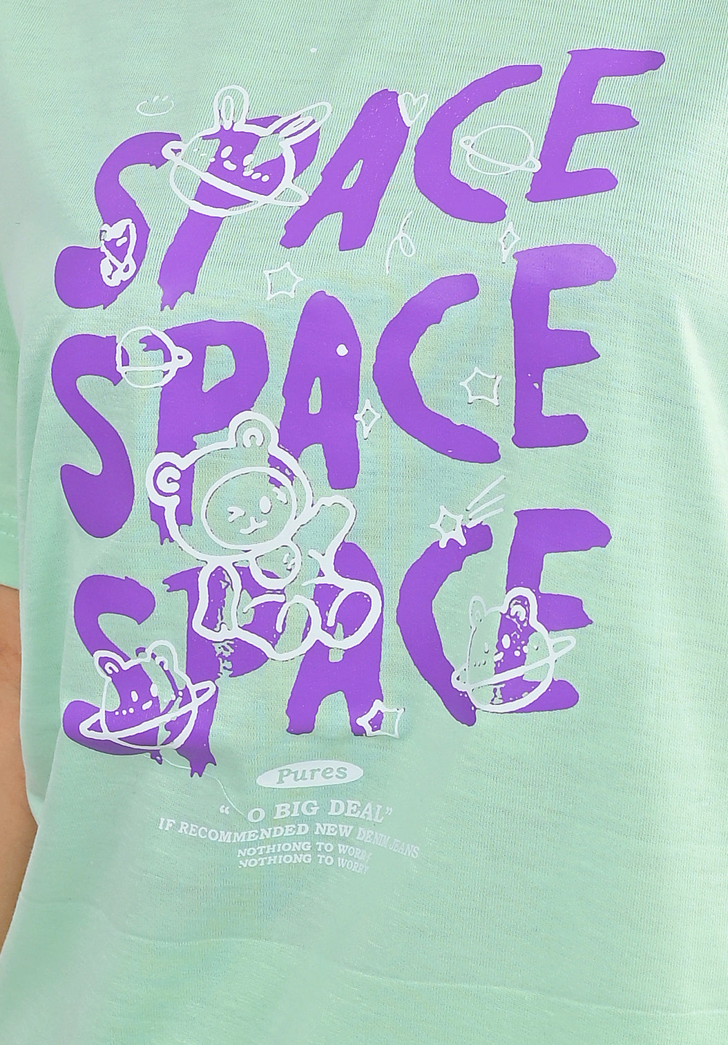 Mint Green Printed T-Shirt