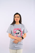 Space Grey Printed T-Shirt