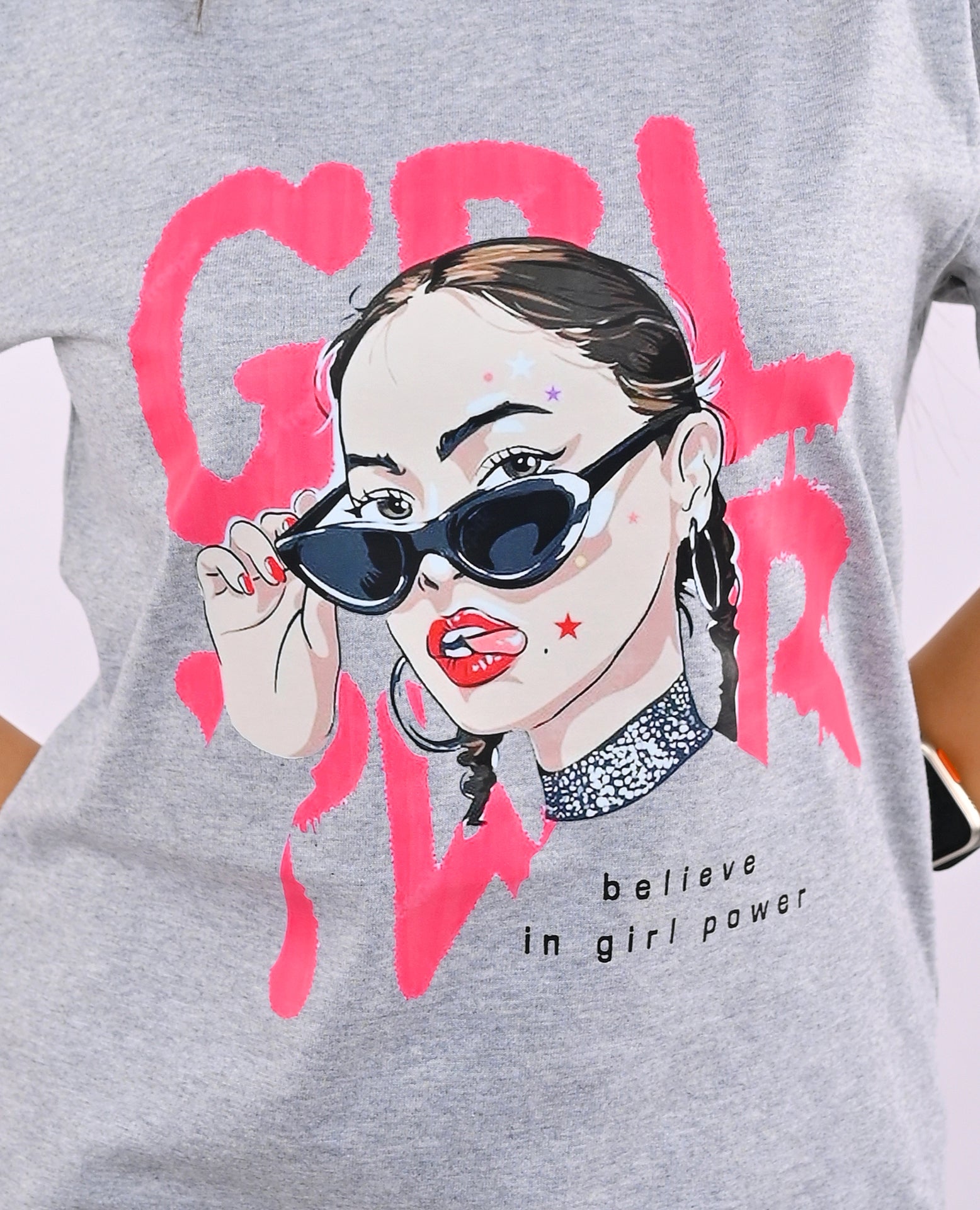 Space Grey Printed T-Shirt