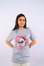 Space Grey Printed T-Shirt