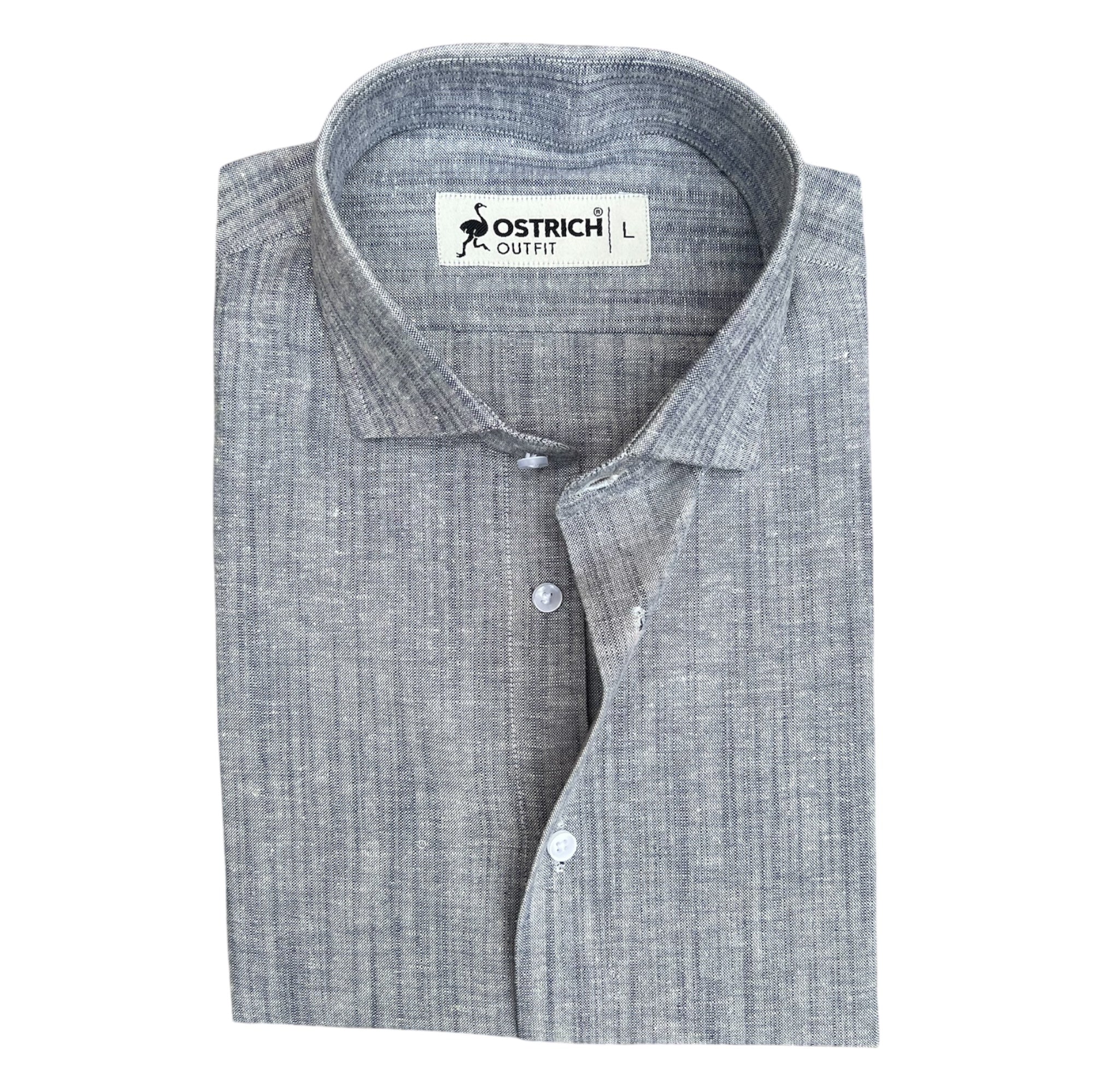 Ash Dark Grey Cotton Shirt