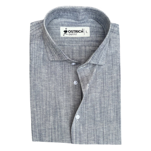 Ash Dark Grey Cotton Shirt