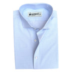 White with Blue Mini Checks Shirt