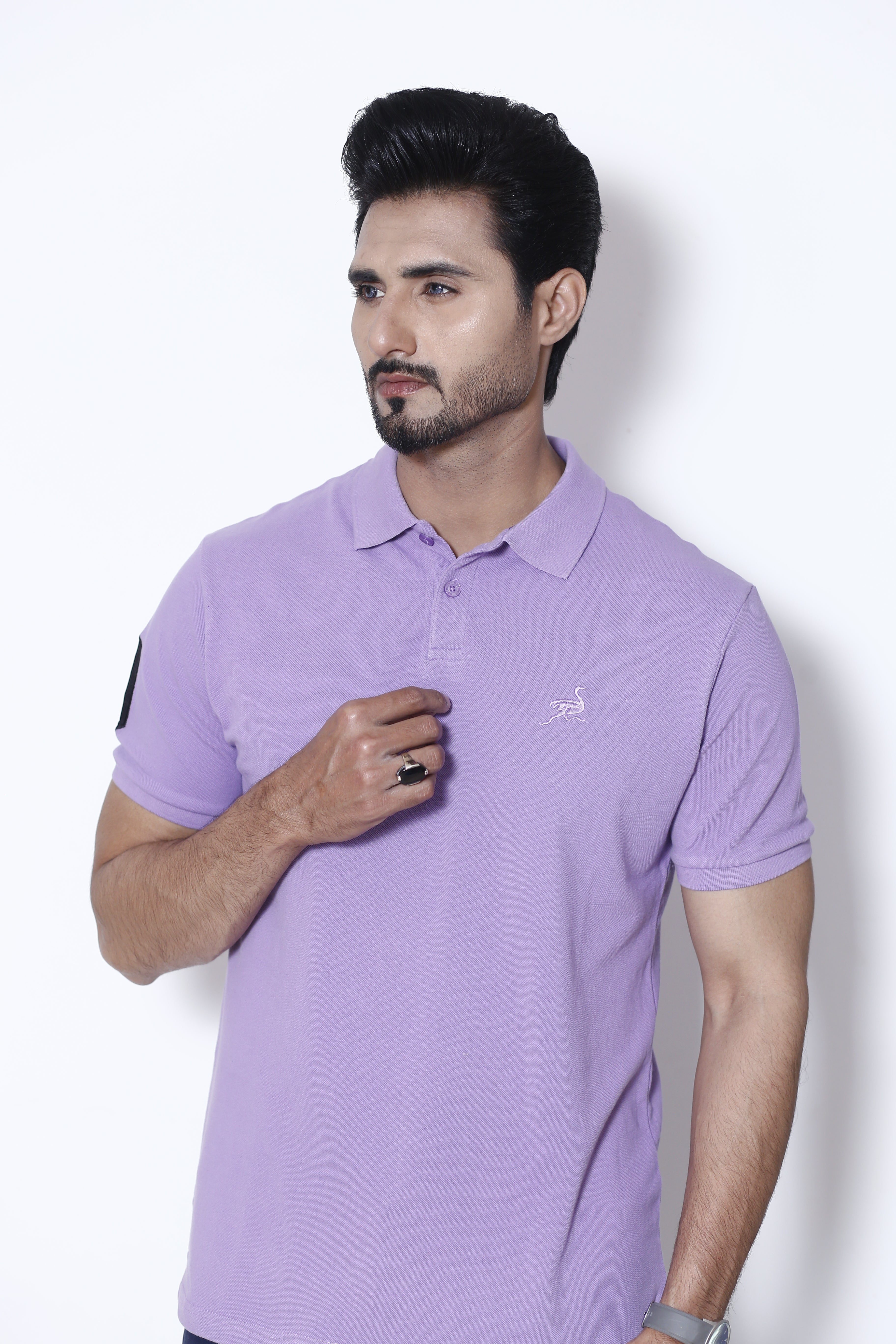 Purple Ostrich Signature Polo