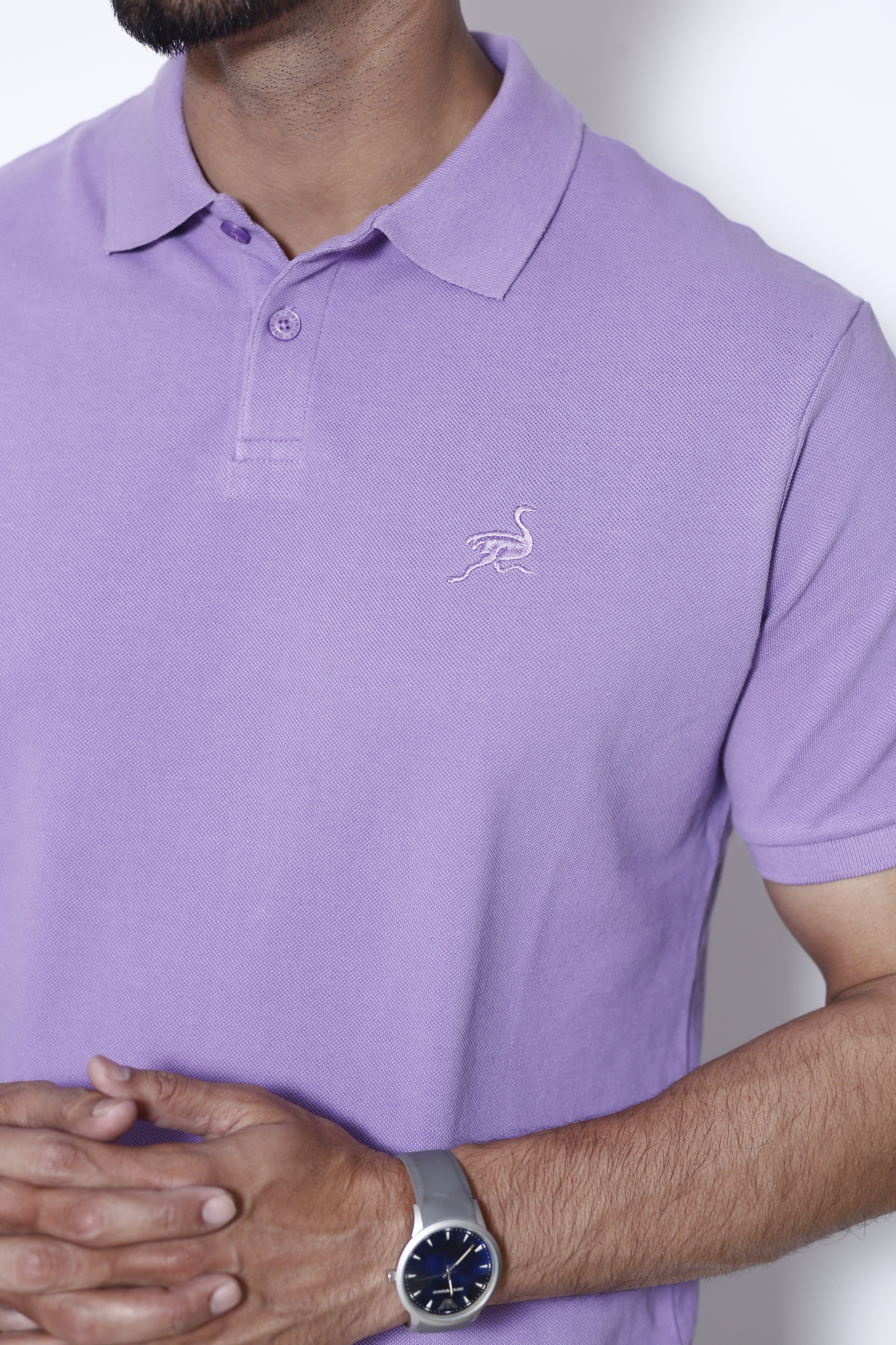 Purple Ostrich Signature Polo