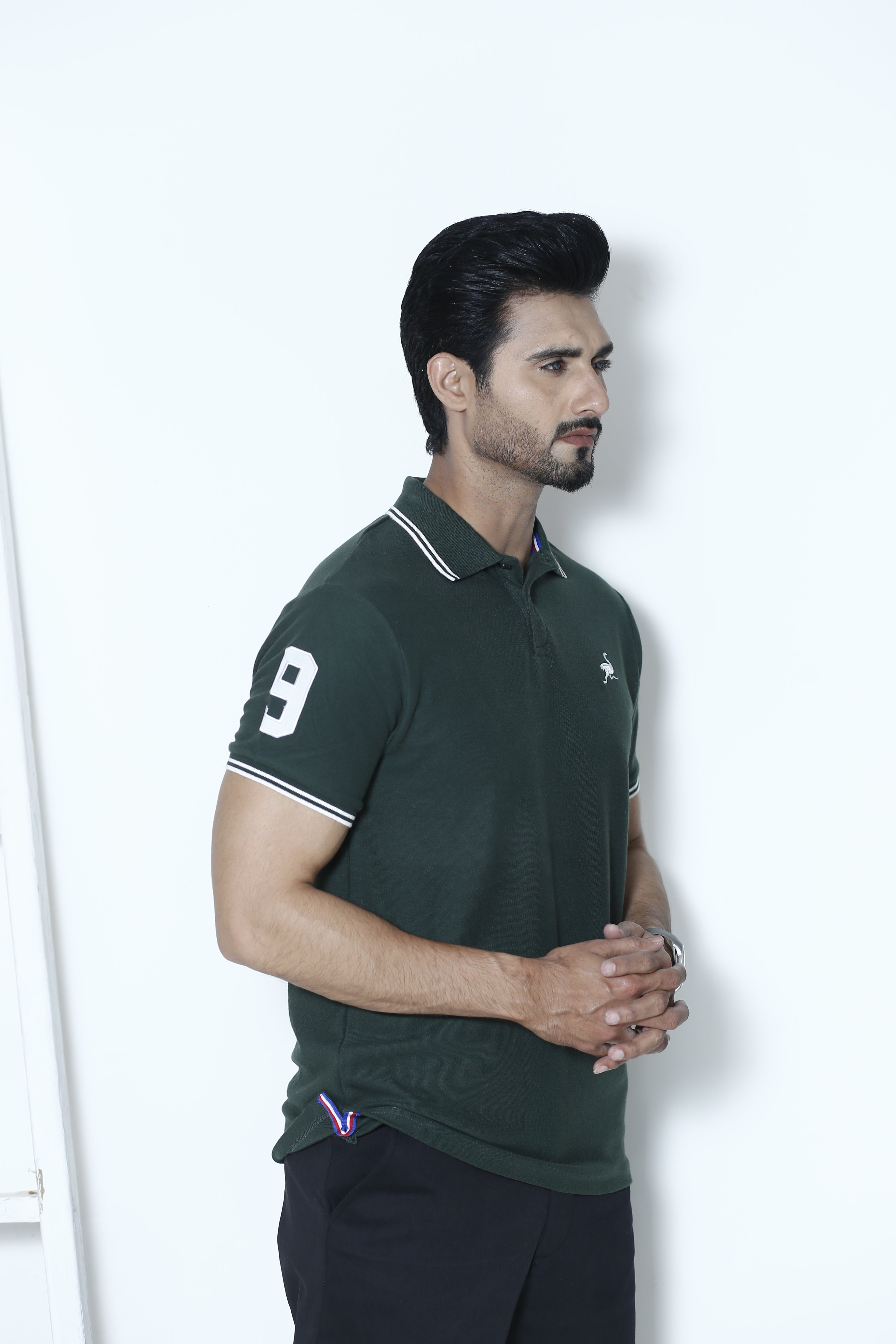 Bottle Green Ostrich Signature Polo