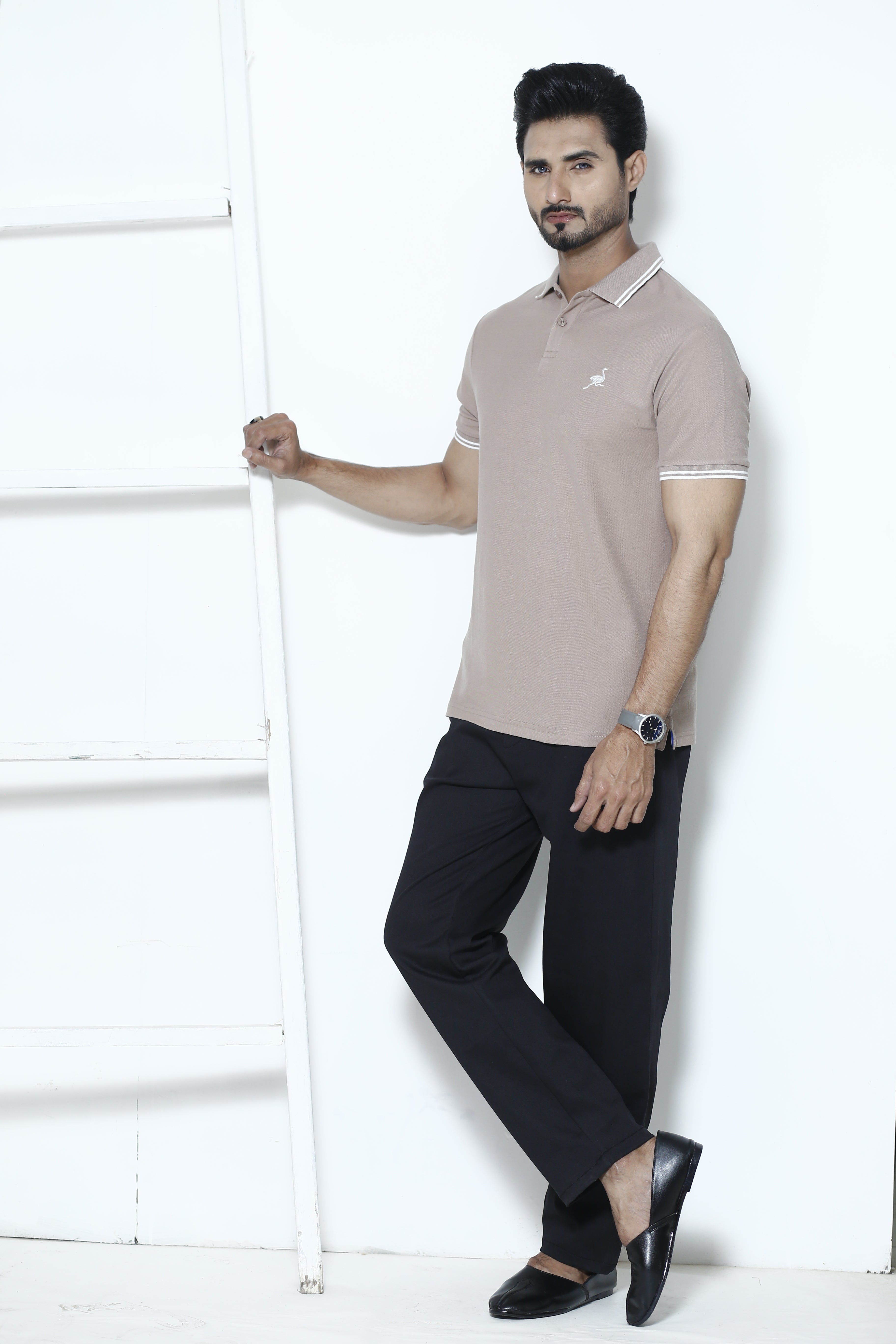 Sand Brown Ostrich Signature Polo