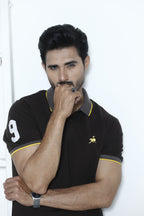 Dark Brown Ostrich Signature Polo