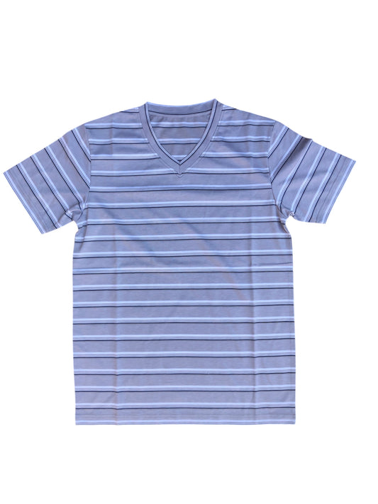 V Neck Striped T-Shirt