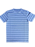 Round Neck Striped T-Shirt - Blue